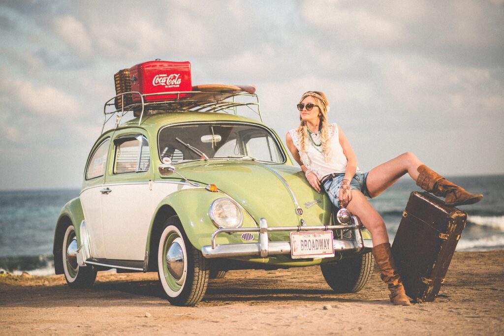 woman, model, hippie, fashion, style, stylish woman, volkswagen, beetle, car, classic, vintage, automobile, automotive, beach, car wallpapers, sand, seashore, vehicle, classic car, boots, leather boots, nature, modeling, pose, posing, fashion, car, car, car, car, car