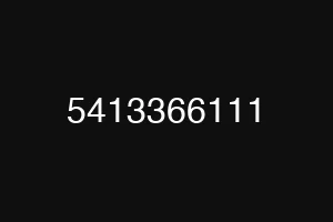 5413366111