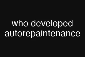 who developed autorepaintenance